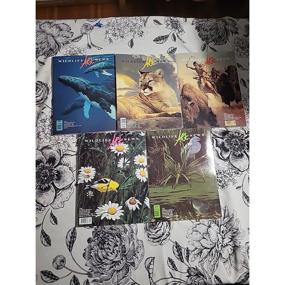 Wildlife Art News Magazine Lot - 5 1991 1993 Vtg Photography Artists Animal Bird